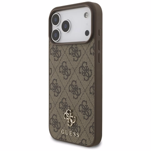 "Guess 4G Small Classic Logo MagSafe" dėklas, skirtas "iPhone 17 Pro Max", rudos spalvos