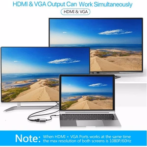 USB šakotuvas Reach USB-C to HUB PD + HDMI + VGA + USB 3.0