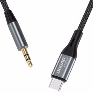 Audio kabelis Dudao L11ProT USB-C to 3.5mm 1.0m juodas