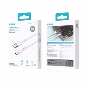 BWOO кабель USB - USB-C 2m 3A белый