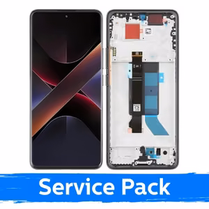 LCD ekranas suderinamas su Xiaomi Poco X7 5G su rėmeliu / juodas / (Service Pack)