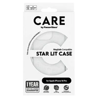 CARE by PanzerGlass Flagship Star Lit dėklas telefonui iPhone 16 Pro 6.3" baltas Magnetinis 1342