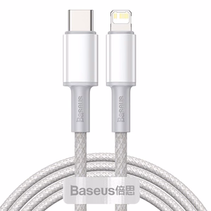 Baseus kabelis High Density PD USB-C - Lightning 2,0 m baltas 20W