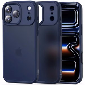 Tech-Protect MagMat dėklas telefonui iPhone 17 Pro - matinės tamsiai mėlynos spalvos
