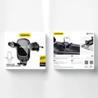 Dudao F5Pro automobilinis telefono laikiklis, tvirtinamas prie oro angos – juodas