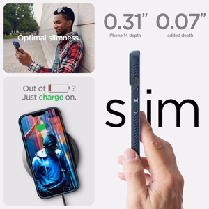 Spigen Liquid Air dėklas, skirtas iPhone 14 Plus – mėlynas
