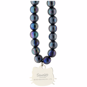 Hello Kitty Pearls Kitty Head Phone Charm - Black