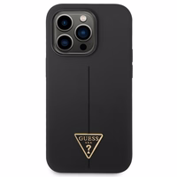 Guess GUHCP14XSLTGK iPhone 14 Pro Max 6.7" juodas kietasis dėklas silikoninis Triangle