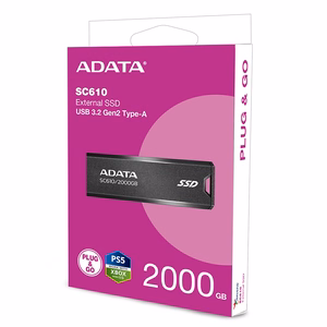 ADATA SC610 USB atmintinė 2 TB USB Type-A 3.2 Gen 2 (3.1 Gen 2) juoda