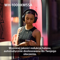 SONY WH-1000XM5SA JUODOS BELAIDĖS AUSINĖS