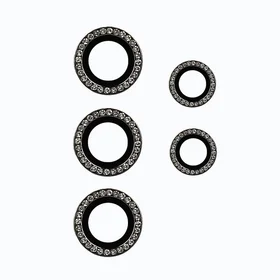 Grūdintas stiklas HARD DIAMOND kamerai (LENS) Samsung Galaxy S24 Ultra juodas (5 vnt. lęšiai)