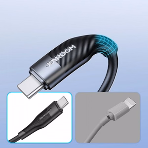 USB laidas Joyroom S-1030M12 juodas Type-C 100cm (iki 3A)