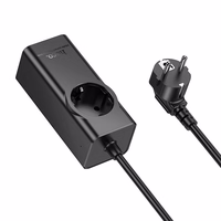 Maitinimo juosta 2 m Hoco 1 lizdas + USB A + 3 x USB C QC3.0 PD 3A 67W NS9 juoda