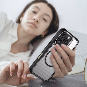 Leading Series MagSafe Silikoninis dėklas telefonui iPhone 16 Pro - juodas