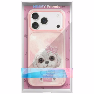 Nimmy Big Eyed Pet 2.0 Šuns dėklas telefonui iPhone 17 Pro - rožinė