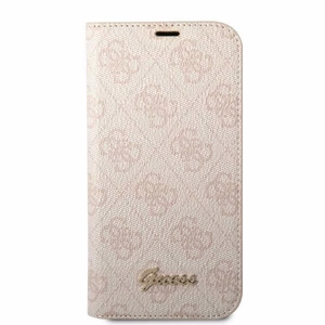 Dėklas telefonui Guess GUBKP14LHG4SHP iPhone 14 Pro 6.1" - rožinis / rožasis logotipas 4G Vintage Gold Logo