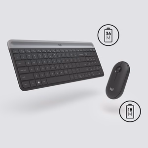 Logitech Slim belaidis rinkinys MK470