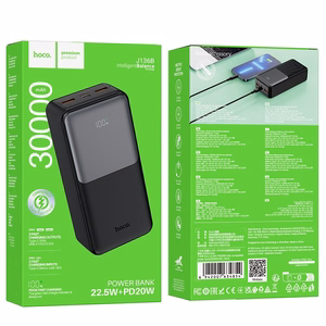 Išorinė baterija Power Bank Hoco J136B 22.5W+PD20W 30000mAh juoda
