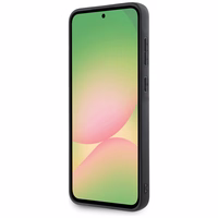 Karl Lagerfeld blizgus fiksuotas Ikonik logotipo metalinis ženklelis dėklas telefonui Samsung Galaxy A56 - juodas