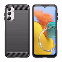 Lankstus anglies rašto dėklas Samsung Galaxy M14 telefonui Carbon Case - juodas
