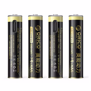 Orico Ener-G EG7C литиевая батарея 1.5V 500mWh AAA USB-C аккумулятор с кабелем для зарядки 4 шт.