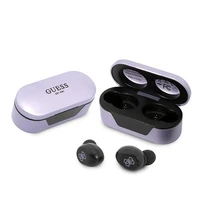 Guess GUTWST31EU TWS Bluetooth ausinės + įkrovimo stotelė violetinės/violetinės