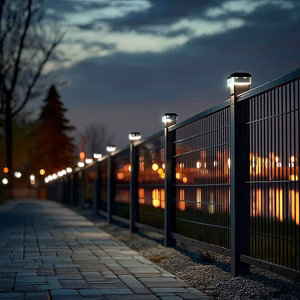 GreenBlue GB128 – 100×100 mm saulės energijos LED šviestuvas tvoros stulpui su sutemų jutikliu