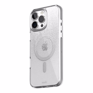 Moshi iGlaze MagSafe dėklas, skirtas iPhone 16 Pro Max, „Mist White“ spalvos