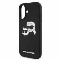 Karl Lagerfeld silikoninis dėklas telefonui Nauble Heads Print Magnetinis iPhone 16 Plus - juodas