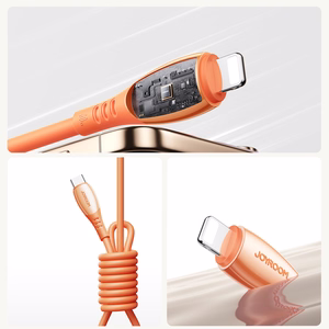 Joyroom S-A59 Vibrant Series 30W USB-C - Lightning laidas 1.2m - oranžinis