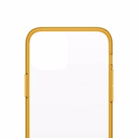 PanzerGlass ClearCase antibakterinis dėklas telefonui su Military Grade sertifikatu iPhone 13 Mini - permatomas geltonas