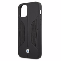 BMW Odinis perforuotais šonais dėklas iPhone 12 / iPhone 12 Pro - juodas