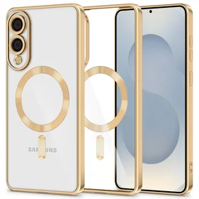 Tech-Protect MagFlex MagSafe dėklas Samsung Galaxy S25 Edge – skaidrus zelts