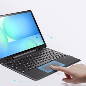 Dux Ducis DK serijos klaviatūros dėklas Samsung Tab S10 FE+ (Plus) su apšvietimu, juodas