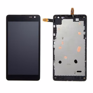 LCD ekranas Microsoft (Nokia) Lumia 535 su jutikliniu ekranu ir rėmeliu juodas originalus 2C (naudotas, B klasė)