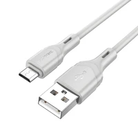 Borofone kabelis BX99 Method - USB į MicroUSB - 2,4A 1 metras, pilkas