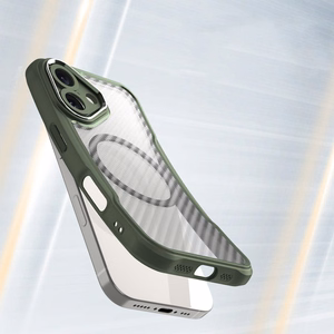 Leading Series Magnetinis silikoninis dėklas telefonui iPhone 16 Plus - žalia