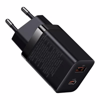 Įkroviklis Baseus (CCSUPP-E01) (1xUSB-C;1xUSB 3A 30W) juodas