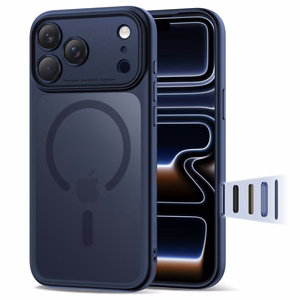 Tech-Protect Magpeak Magsafe CC dėklas telefonui iPhone 17 Pro - matinės tamsiai mėlynos spalvos