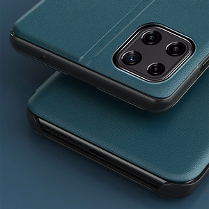Eco Leather View Case elegantiškas knygos tipo dėklas su stovu Samsung Galaxy A22 4G raudonas