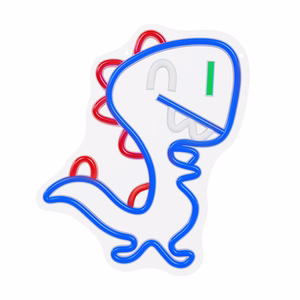 Neon PLEXI LED JURASSIC BABY DINO mėlynas FLNJ01 Forever Light