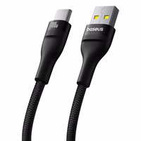 Baseus Flash 2 USB A į USB C greitojo įkrovimo kabelis 1 m 100 W Juoda