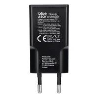 Kelioninis įkroviklis Blue Star Slim GaN 1x Type C + 1x USB A PD QC4.0 3A 25W juodas