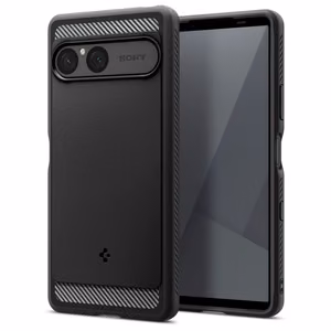 Spigen Rugged Armor dėklas Sony Xperia 10 VII telefonui - matinė juoda