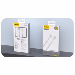 Dudao L9C 65W USB-C - USB-C kabelis 2m - baltas