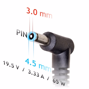 Įkroviklis nešiojamajam kompiuteriui Akyga AK-ND-25 (19.5V / 3.33A 65W 4.5 x 3.0mm +) pin HP 1.2m