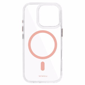 Liavec Blizgus Magnetinis Skaidrus dėklas telefonui Iphone 16 Pro rožinė