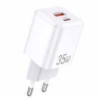 Įkroviklis Awei PD66-EU 35W GaN USB-A/USB-C baltas