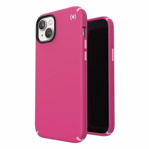Speck Presidio2 Pro case for iPhone 15 Plus / 14 Plus, with Microban antimicrobial protection, Digital Pink / Blossom Pink / White