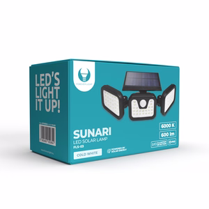 Forever Light Solar LED Lamp SUNARI FLS-03 74*SMD PIR 8W 600lm 6000K 2400mAh Li-Ion